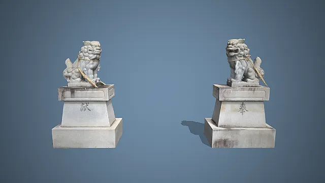 石狮子  花岗岩材质  中式瑞兽  守护象征