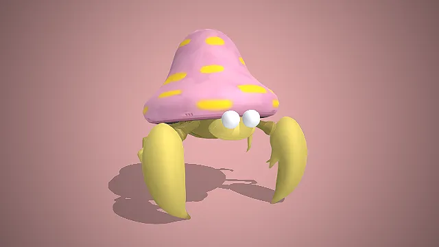 派拉斯  宝可梦  卡通形象  蘑菇甲壳