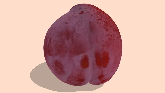 现实三维桃子扫描水果食物