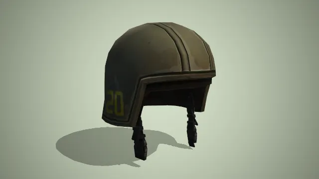 军绿色头盔  模型  卡扣  装饰  建模