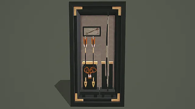 卡通风格日式和风弓箭展示柜3D模型