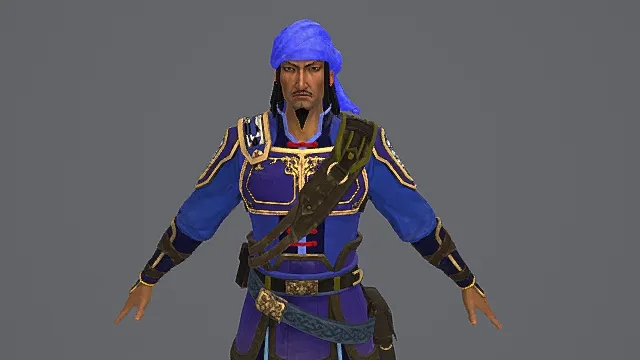 靛蓝骁骑·古风武将侠客套装