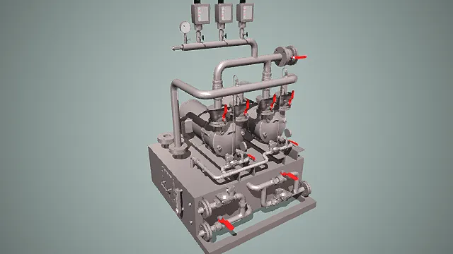 工业压缩机   机械设备3D模型