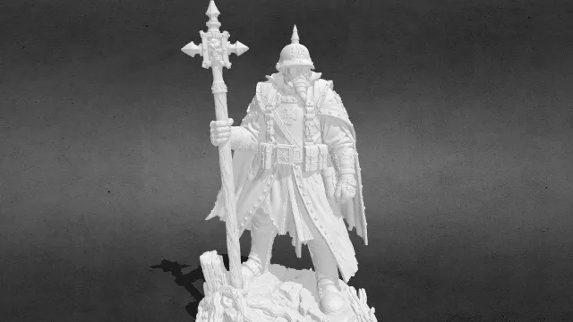 战壕十字军士兵stl.stl
