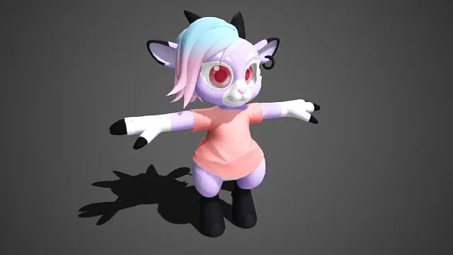 卡通角色  羊型拟人形象  萌系  红瞳大眼  潮流感   Q 版形象  软萌可爱  