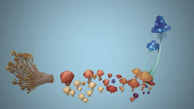 奇幻蘑菇  菌类植物组  自然梦幻  治愈系