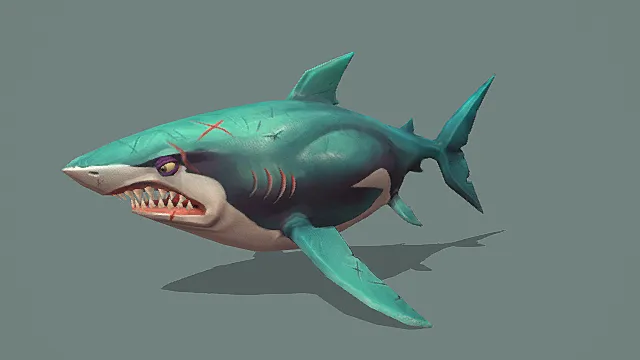碧刃狂鲨・凶悍型奇幻海怪模型