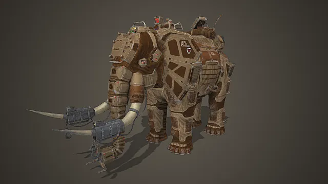 废土机甲战象模型