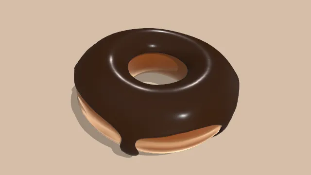 裹满巧克力酱甜甜圈的甜品