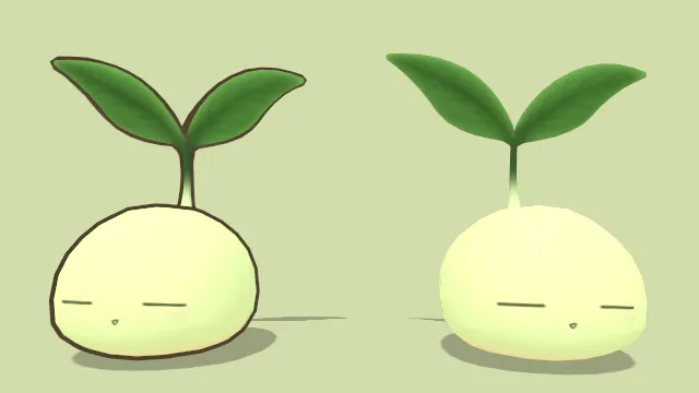 卡通可爱风格化树苗小芽叶子