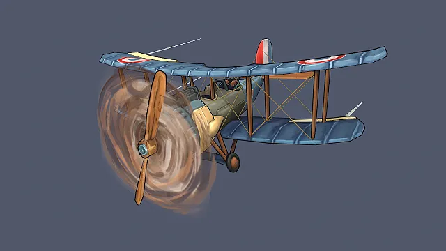双翼机  复古战斗机  螺旋桨  空战题材  游戏载具