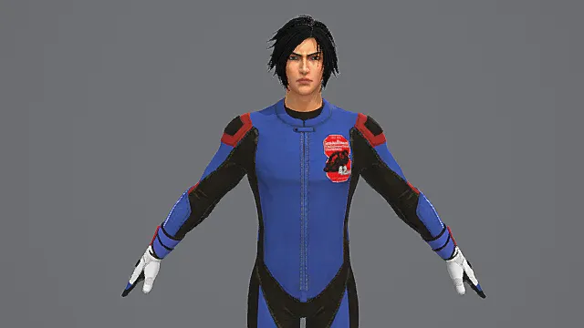 赛博战士角色：标识徽章极速飙客模型