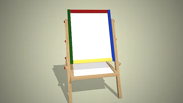 儿童实木画板3D模型  早教益智工具  亲子互动  涂鸦创作