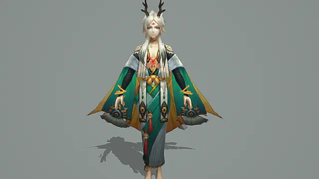 《阴阳师》一目连-初霜净洵 角色模型