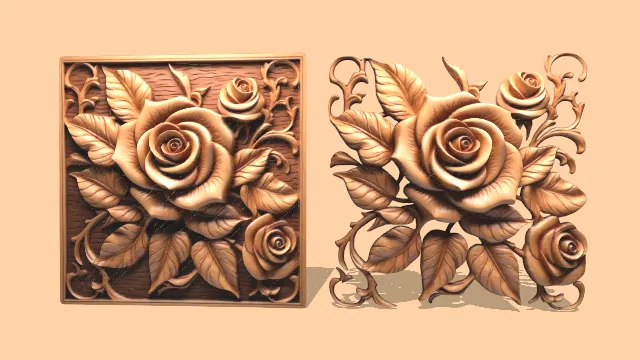 花卉天花板墙壁雕刻镂空花纹装饰