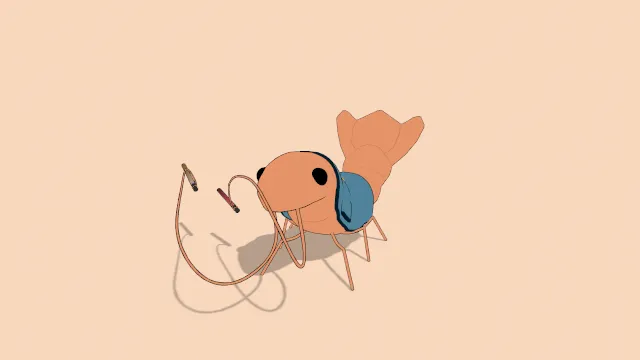 卡通风格欢呼的虾仁皮皮虾动画