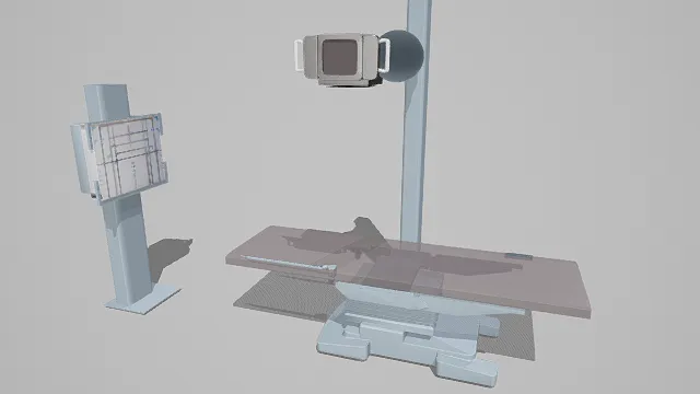 3D写实风格医疗影像设备场景模型，创意设计（3D场景、写实风格、专业医疗风，医疗设备主题）