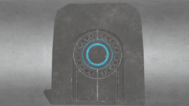 未来科幻石门开门动画