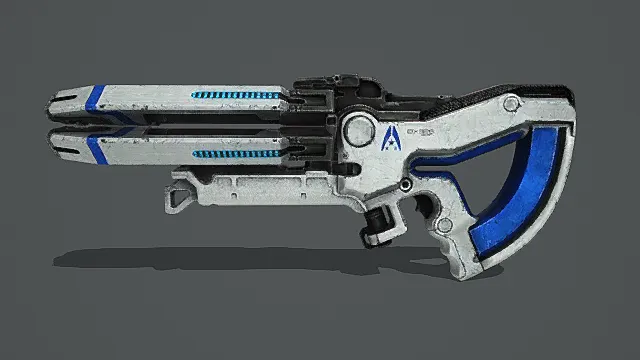 星际军规风双管能量步枪3D模型