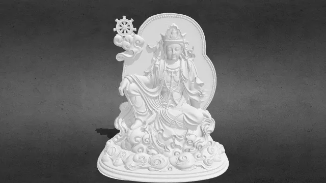 自在观音佛像stl.stl