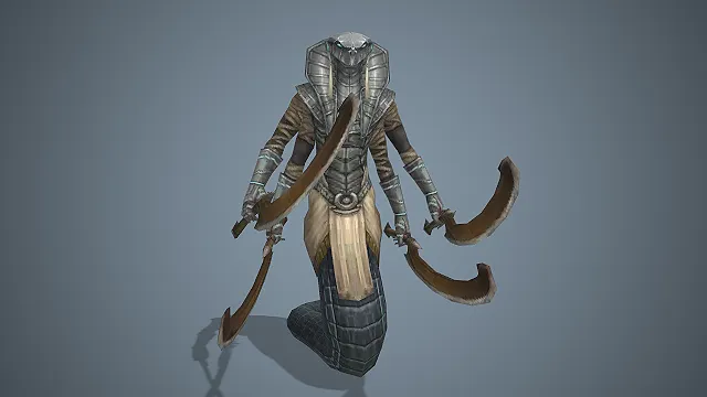 四手蛇人  埃及神话  蛇形怪物  弯刀武器