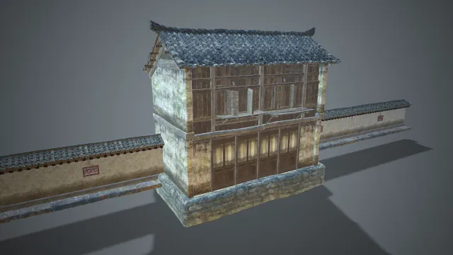 城墙 写实模型 写实建筑 古风模型 