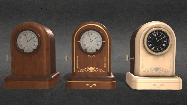 简易19世纪壁挂钟复古家具钟表