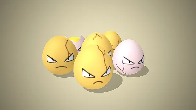 蛋蛋  卡通形象  蛋群造型  愤怒表情  宝可梦
