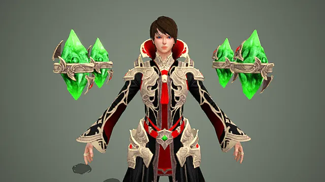 韩风游戏战斗人物游戏角色模型  Isaac_v1