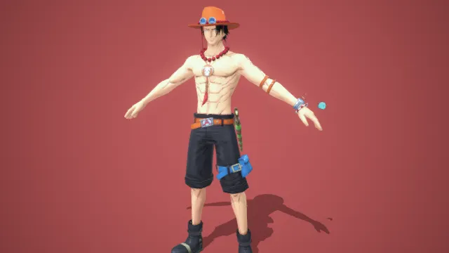艾斯  海贼王  动漫角色  肌肉男  战士