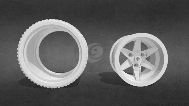 乐高轮胎轮毂_obj.obj
