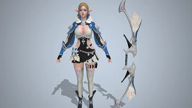 精灵猎手  羽晶长弓  精灵族角色  灵动圣洁