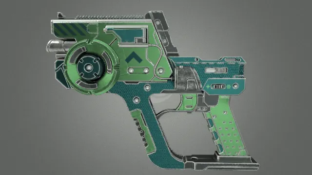 具有鲜明科幻风格的3D枪械模型