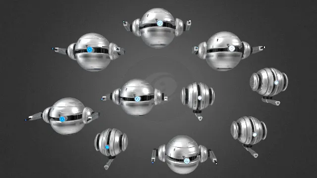 科幻外形类似小型机器人或探测器