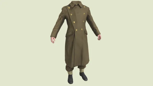 英国军官制服   二战扫描资产包   军服衣服  写实军装