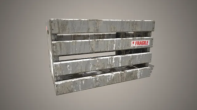 做旧木箱  磨损纹理  金属铆钉  工业风  做旧效果