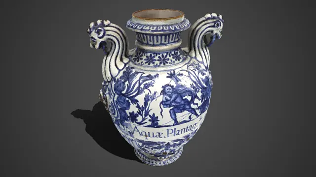 古典风格  青花双凤耳瓶  瓷器  文化韵味  文物  装饰