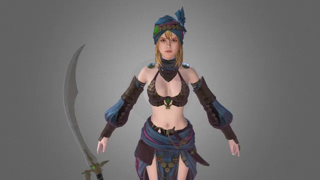 游戏人物 人物模型 波斯剑客 游戏皮肤