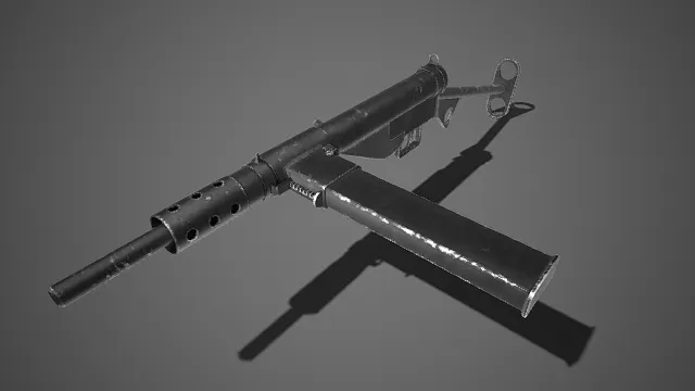 复古  冲锋枪   3D 模型  军用  轻武器  单兵武器  军事题材