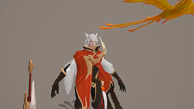 神话妖狐英雄：赤焰狐裘+火凤灵宠套装