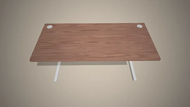 现代简约办公桌  办公场景道具  家用书桌  极简工业