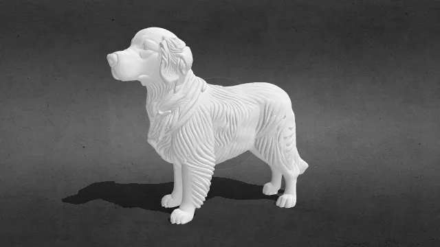 迷你金毛寻回犬模型stl