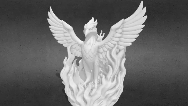 凤凰火焰装饰摆件stl.stl