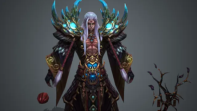 妖界凛冬法坛冰华邪灵法尊模型