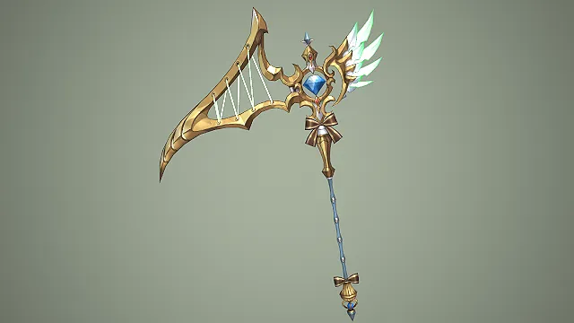 武器建模  辅助系武器  自发光法杖  卡通渲染