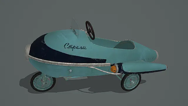 复古科幻风格单人载具游戏场景模型