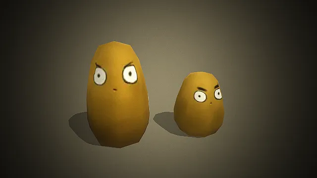 《植物大战僵尸》里 “坚果墙” 的3D模型