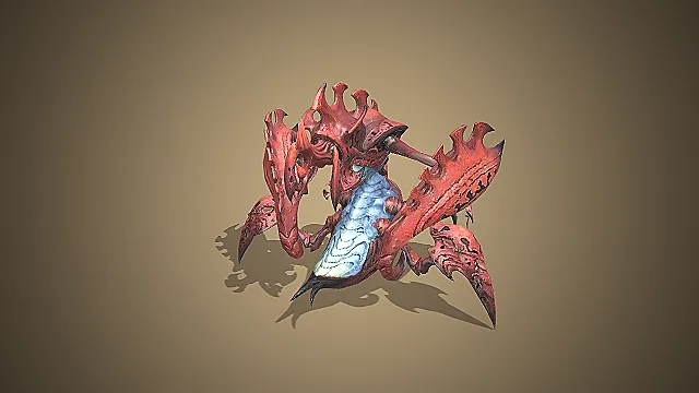 赤焰鳞螯妖蝎  蝎子怪物  怪物模型  游戏模型  变异怪物