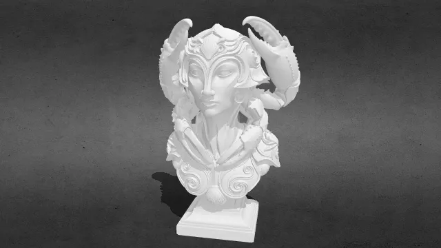 十二星座系列 巨蟹座女士 螃蟹stl.stl