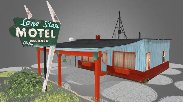 建筑场景汽车旅馆房屋